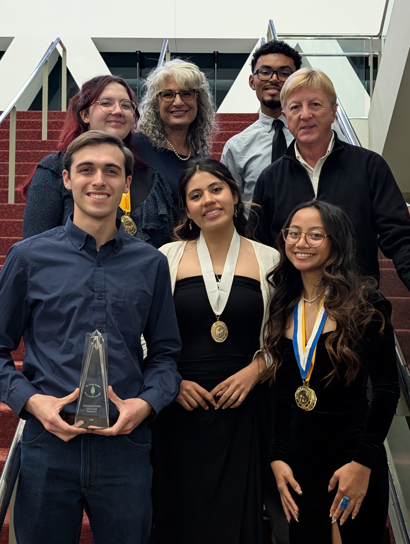 Myriam S. Moody with students and supporters at an award event