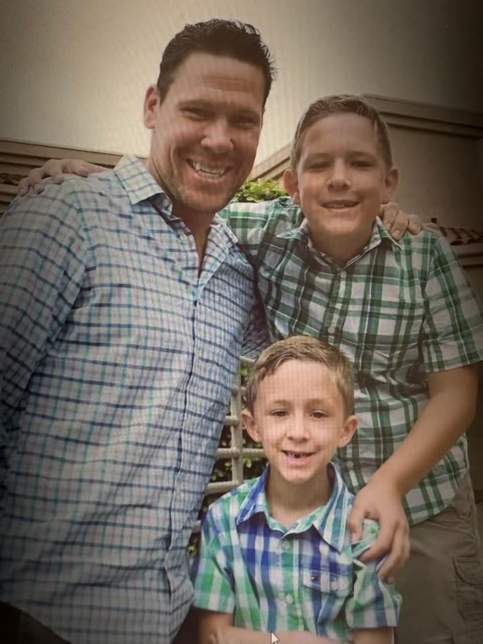 Jason Bennett with his family